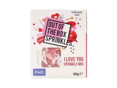 Cukrová dekorace PME I love you, valentýnský mix 60 g