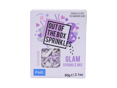 Cukrová dekorace PME Glam, mix tvarů a barev 60 g