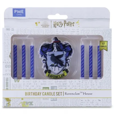 Dortové svíčky Harry Potter znak Havraspár, 7 ks