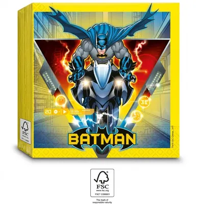 Papírové ubrousky Batman 33 x 33 cm, 20 ks