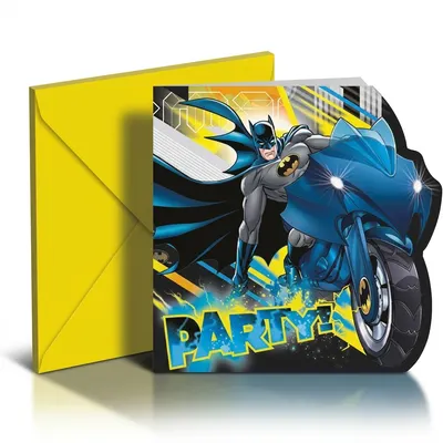 Pozvánka na párty Batman, 6 ks