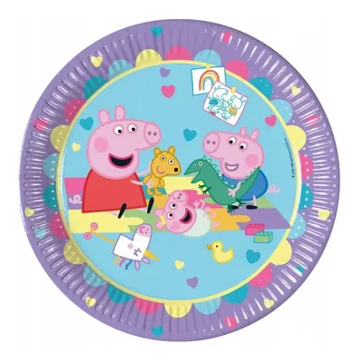 Papírové talířky Peppa Pig 23 cm, 8 ks