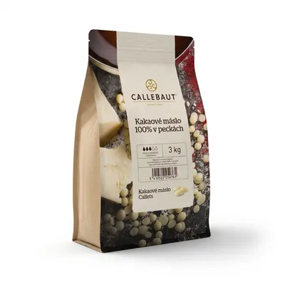 Kakaové máslo 100% v peckách Callebaut 3 kg