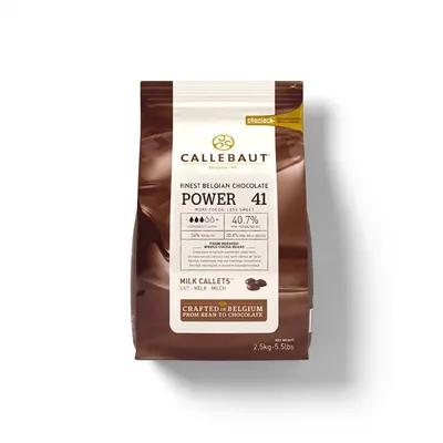 Mléčná belgická čokoláda Callebaut Power 41, 2,5 kg