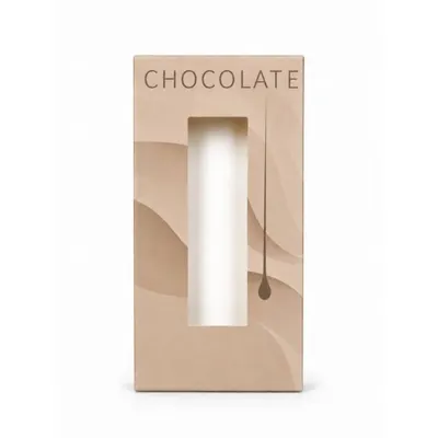 Krabička na čokoládu s okénkem Chocolate Latte, 16,5 x 8,5 x 1,7 cm
