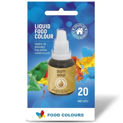 Airbrush perleťová barva tekutá zlatá 20 ml