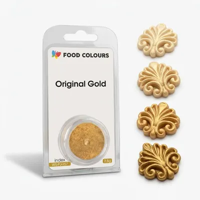Jedlá prachová perleťová barva Original Gold zlatá 2,5 g