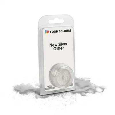 Prachová perleťová barva New Silver Glitter stříbrná 2,5 g