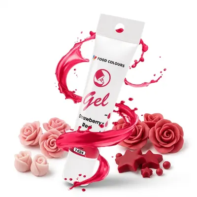 Gelová barva červená (Strawberry Red) 30 g