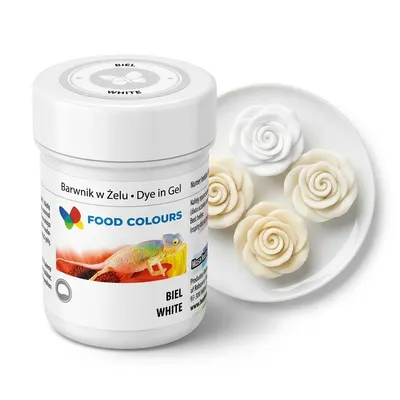 Gelová barva bílá (White) 35 g