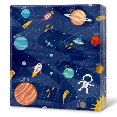 Papírové ubrousky vesmír 33 x 33 cm 10 ks
