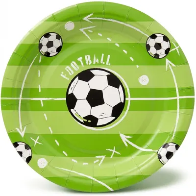 Papírové talíře fotbal 18 cm, 6 ks