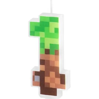Dortová svíčka Minecraft číslo 1 7 cm
