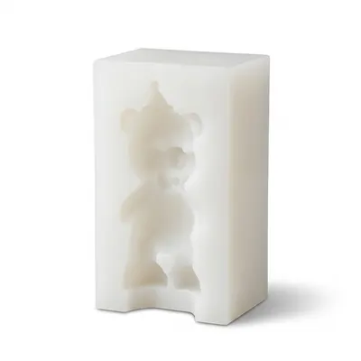 Silikonová forma 3D medvídek se svíčkami, 8,5 x 4,4 x 4 cm