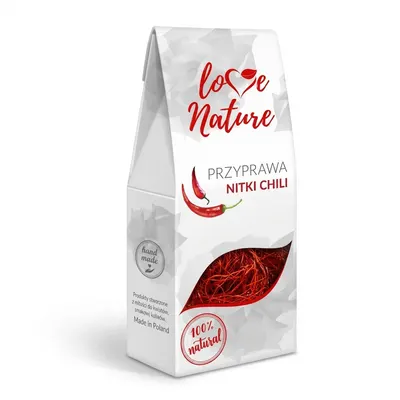 Nitky sušeného chilli na zdobení, 100% přírodní, 20 g