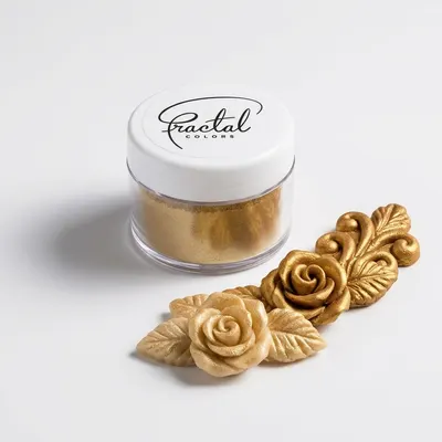Jedlá prachová perleťová barva Antique Gold (3,5 g)
