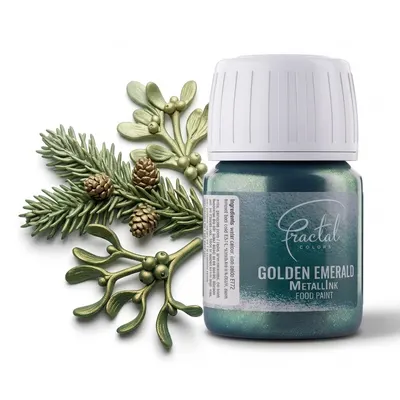 Tekutá metalická barva Fractal Golden Emerald 30 ml