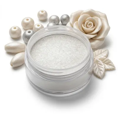 Dekorativní prachová perleťová barva - Pearl White 3g