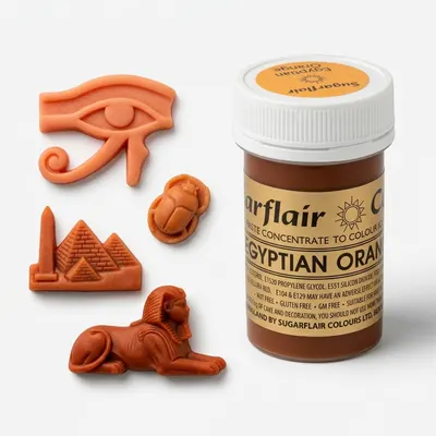 Gelová barva Sugarflair Egyptian Orange oranžová, tuba 25 g