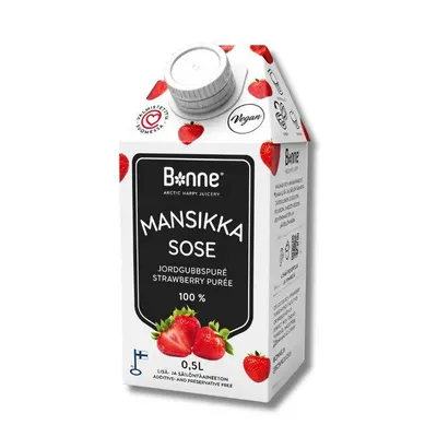 Ovocné pyré jahoda 100% 0,5 l