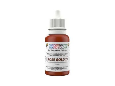 Tekutá potravinářská barva rose gold Sugarflair 14 ml
