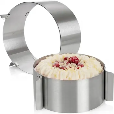 Nastavitelný dortový ráfek kruh 15–20 cm, výška 8 cm
