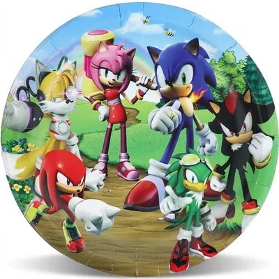 Papírové talíře Ježek Sonic 22 cm, 10 ks