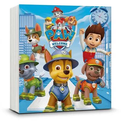 Papírové ubrousky Paw Patrol 33x33 cm, 10 ks
