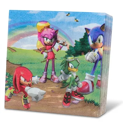 Papírové ubrousky Ježek Sonic 33x33 cm 10 ks