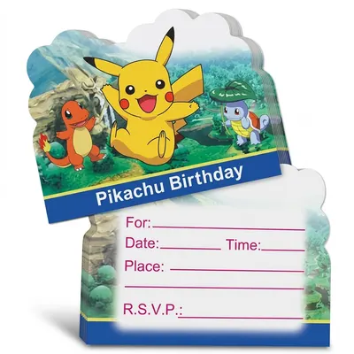 Pozvánka na narozeniny Pikachu, 10 kusů