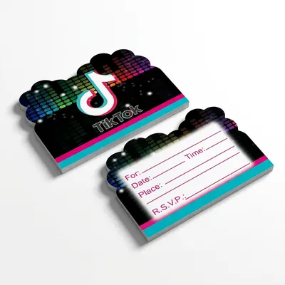 Pozvánky na narozeniny Tik Tok, 10 kusů