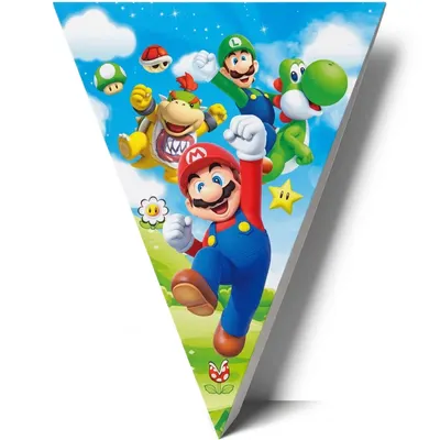 Párty vlaječky Mario na oslavu