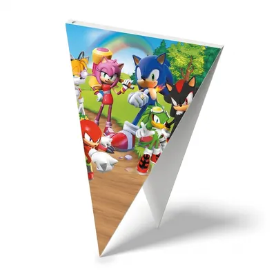 Párty vlaječky s motivem ježka Sonic na oslavu