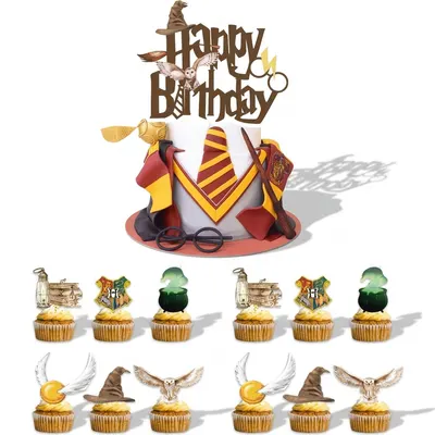 Zápich na dort Happy Birthday Harry Potter 25 ks