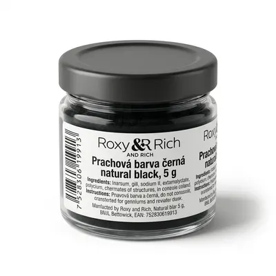 Prachová barva černá natural black, 5 g