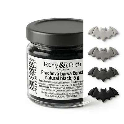 Prachová barva černá natural black, 5 g