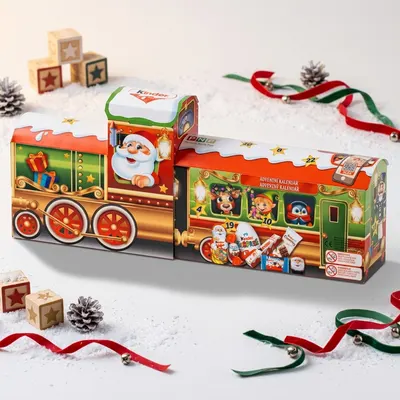 kinder Adventní kalendář vláček - Mašinka se Santou 226 g