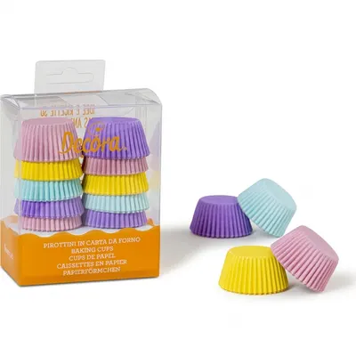 Košíčky na muffiny mini pastelové, 200 ks, 3,2 x 2,2 cm