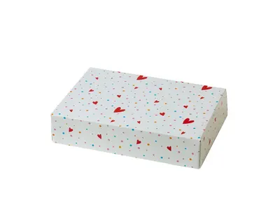 Krabice na zákusky se srdci 23,5 × 16 × 5 cm
