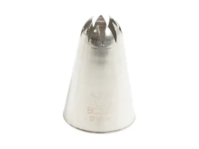 Zdobící špička hvězda řezaná nerezová 11 mm