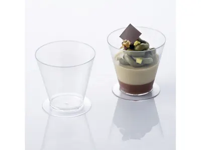 Plastový kelímek na dezerty Glass Cup 150 ml, 100 ks