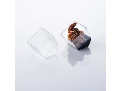 Plastový kelímek na dezerty Cubo 58 ml, 100 ks
