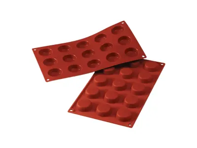 Silikonová forma Flan Mould na 15 ks, průměr 4 cm