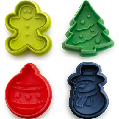 Vánoční vykrajovátka set 4 ks plast 4,5 cm