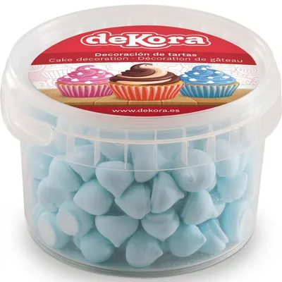 Modré cukrové pusinky na dort 90 g