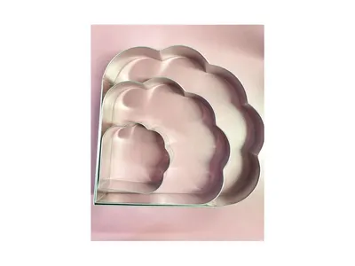 Dortový ráfek vějíř 26 × 27 cm, výška 6 cm, pocínovaný plech