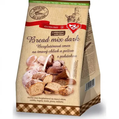 Tmavá chlebová směs bezlepková na chléb 1 kg
