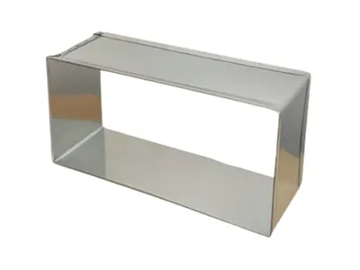 Dortový ráfek obdélník 20 × 30 cm, výška 6 cm, pocínovaný plech