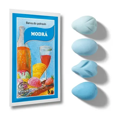 Prášková potravinářská barva modrá 5 g
