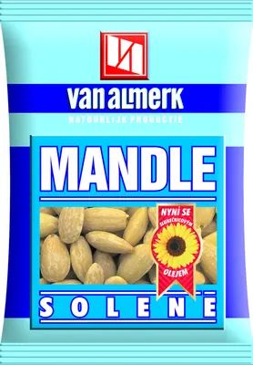 Van Almerk Mandle blanšírované pražené solené 60 g